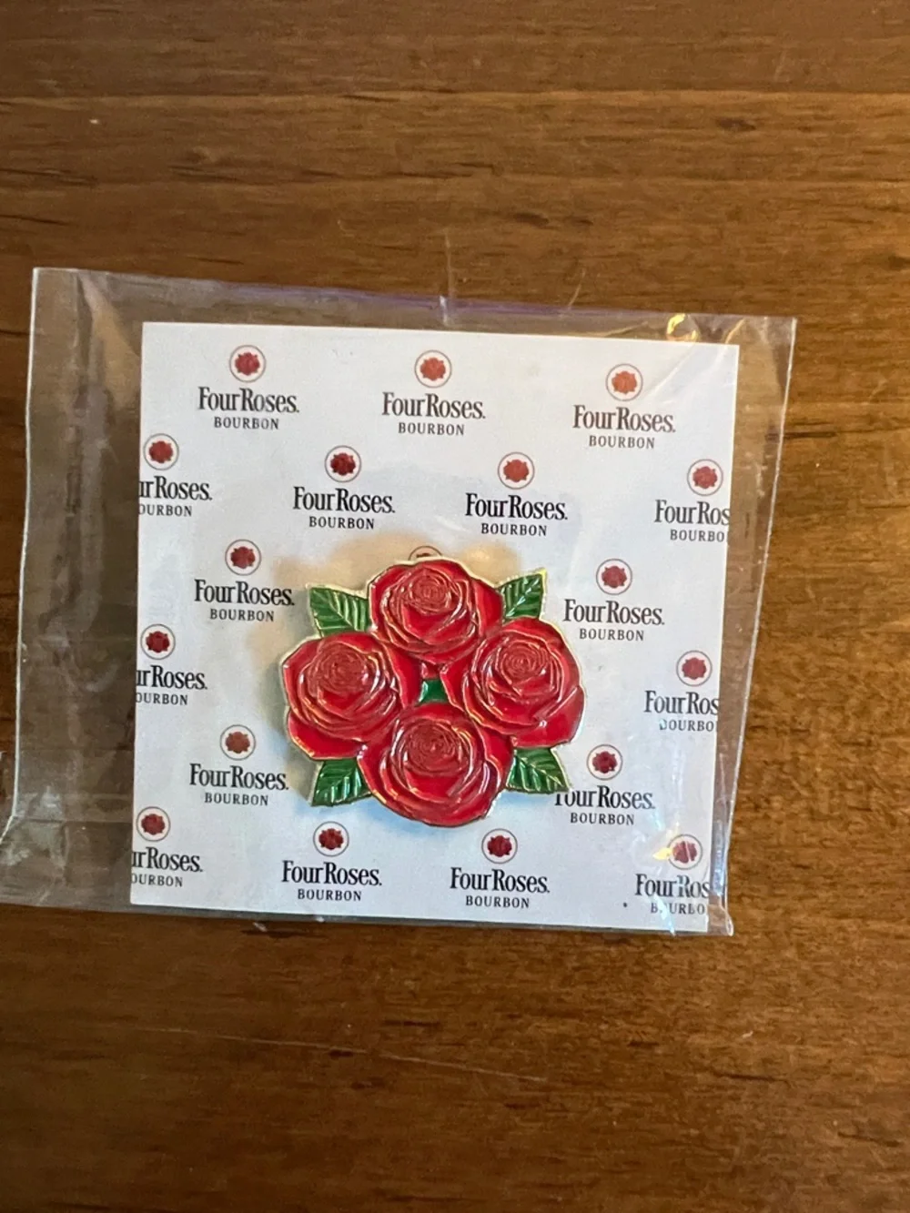 Four Roses Red Rose Enamel Pin - Picture 1 of 3